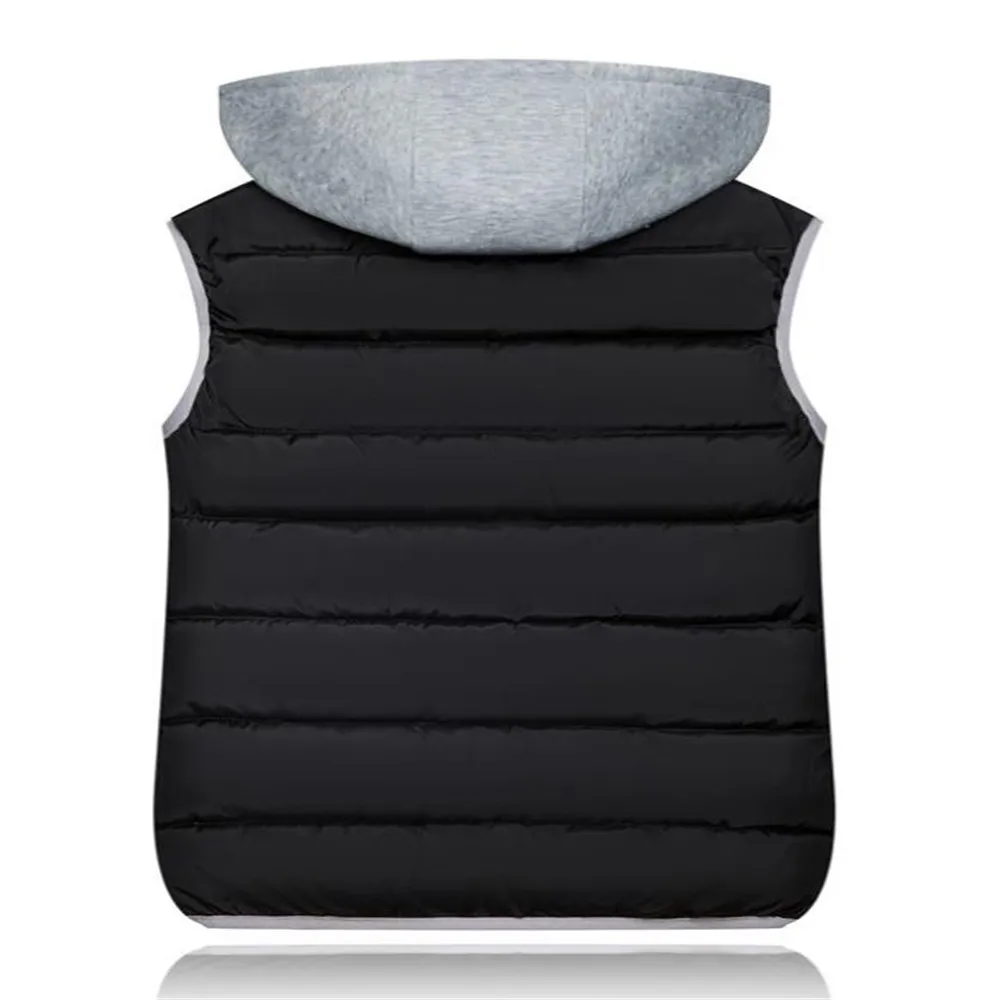 Женские осенние съемные плотные Жилеты с капюшоном большого размера женские