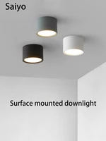 saiyo led surface mounted ceiling downlight aluminum 5w9w12w spot light for foyer living room ac 90 260v indoor lighting