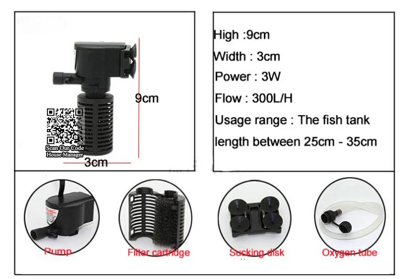Недорогой Мини-фильтр для аквариума 2 Вт 3 5 фильтрации губки потока воды