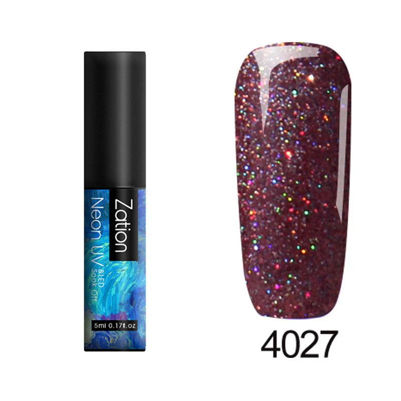4027 Гель zation лак для ногтей для УФ-и светодиодной лампы Semi Vernis Перманентный Гель-лак Топ 5 мл неоновый лак для ногтей Полупостоянный верхний слой - Цвет: 4027