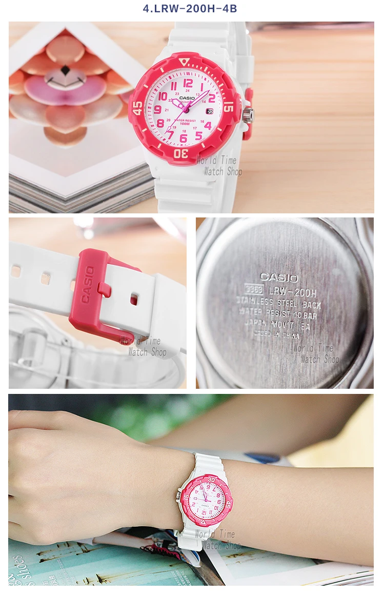 Casio часы для дайвинга женские часы Set top brand люкс 100м Водонепроницаемые кварцевые наручные часы женские подарки Часы светящиеся спортивные часы женские relogio feminino reloj mujer montre homme bayan kol saati