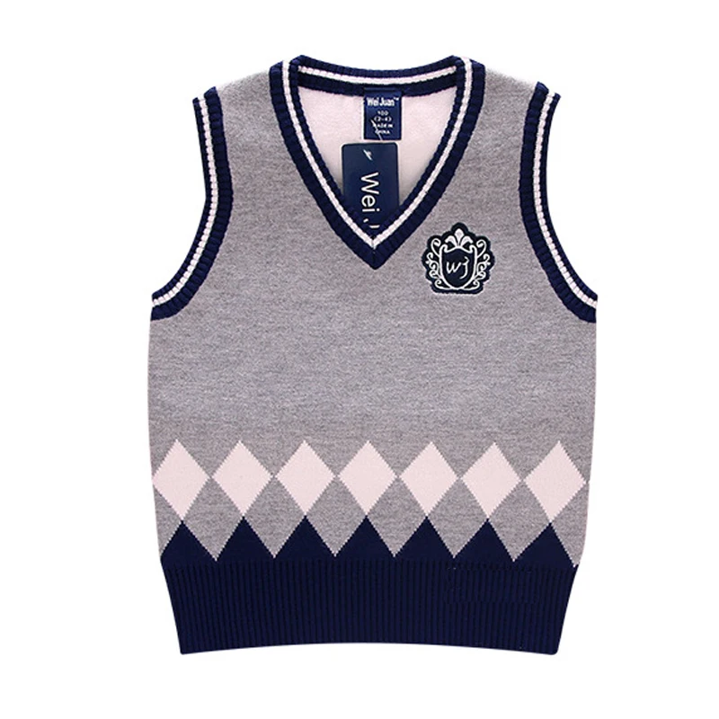 Жилет для маленьких мальчиков кардиган вязаный свитер сезон весна осень Детский