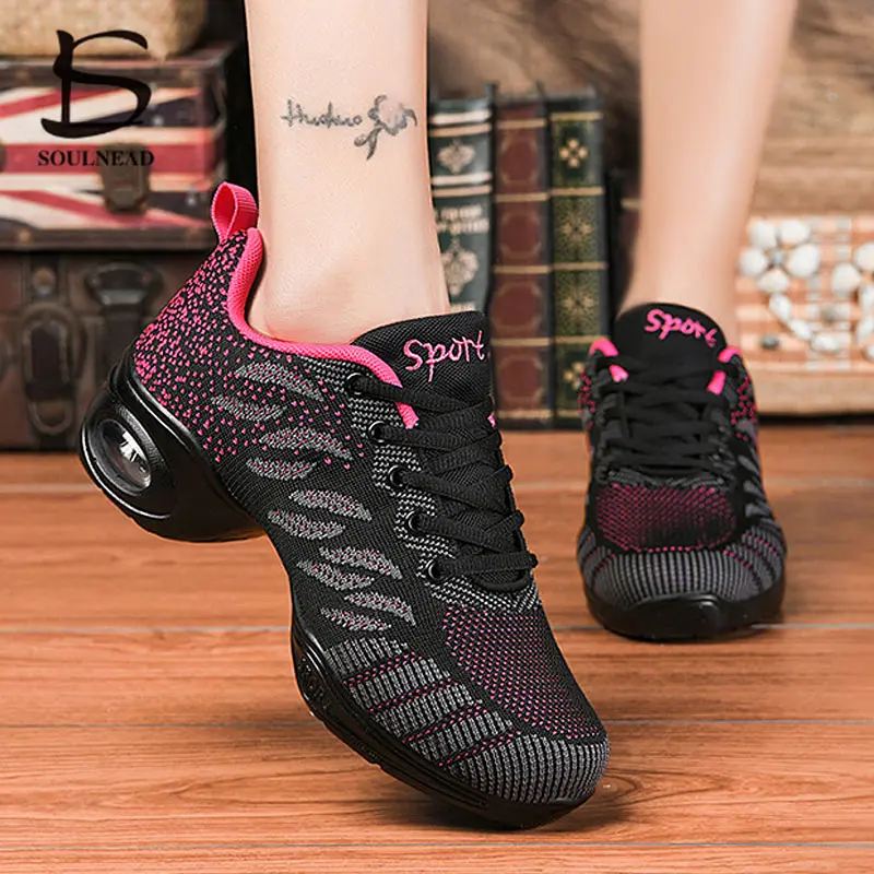 Кроссовки женские для танцев уличные вальса джаза Современная бальная комната