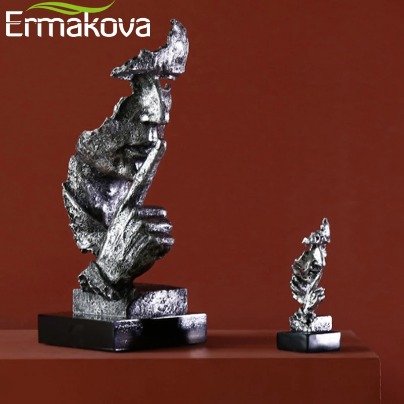 Абстрактная беззвучная Статуэтка ERMAKOVA 35 см полимерная Бесшумная Мужская