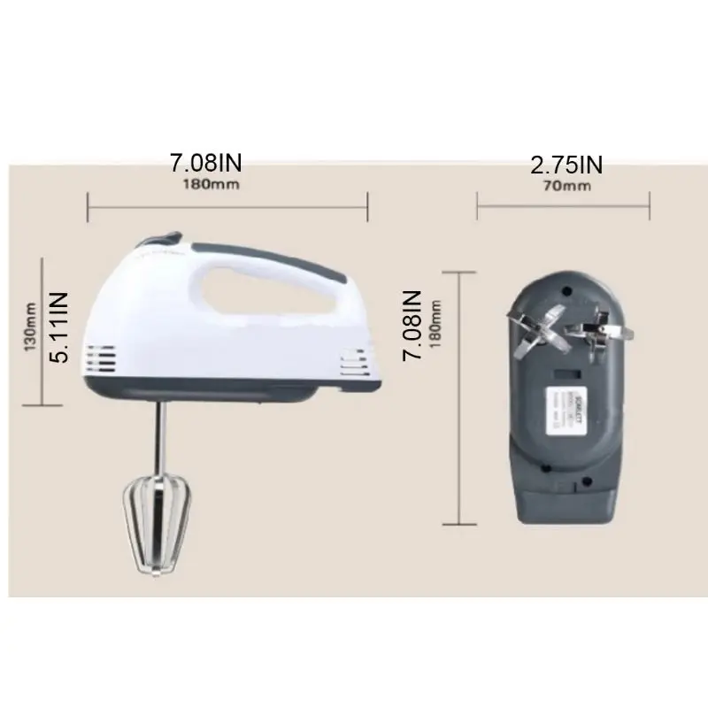 

220V 7 Speed Automatic Electric Whisk Hand Food Mixer Handheld Flour Bread Egg Beater Stand Blender