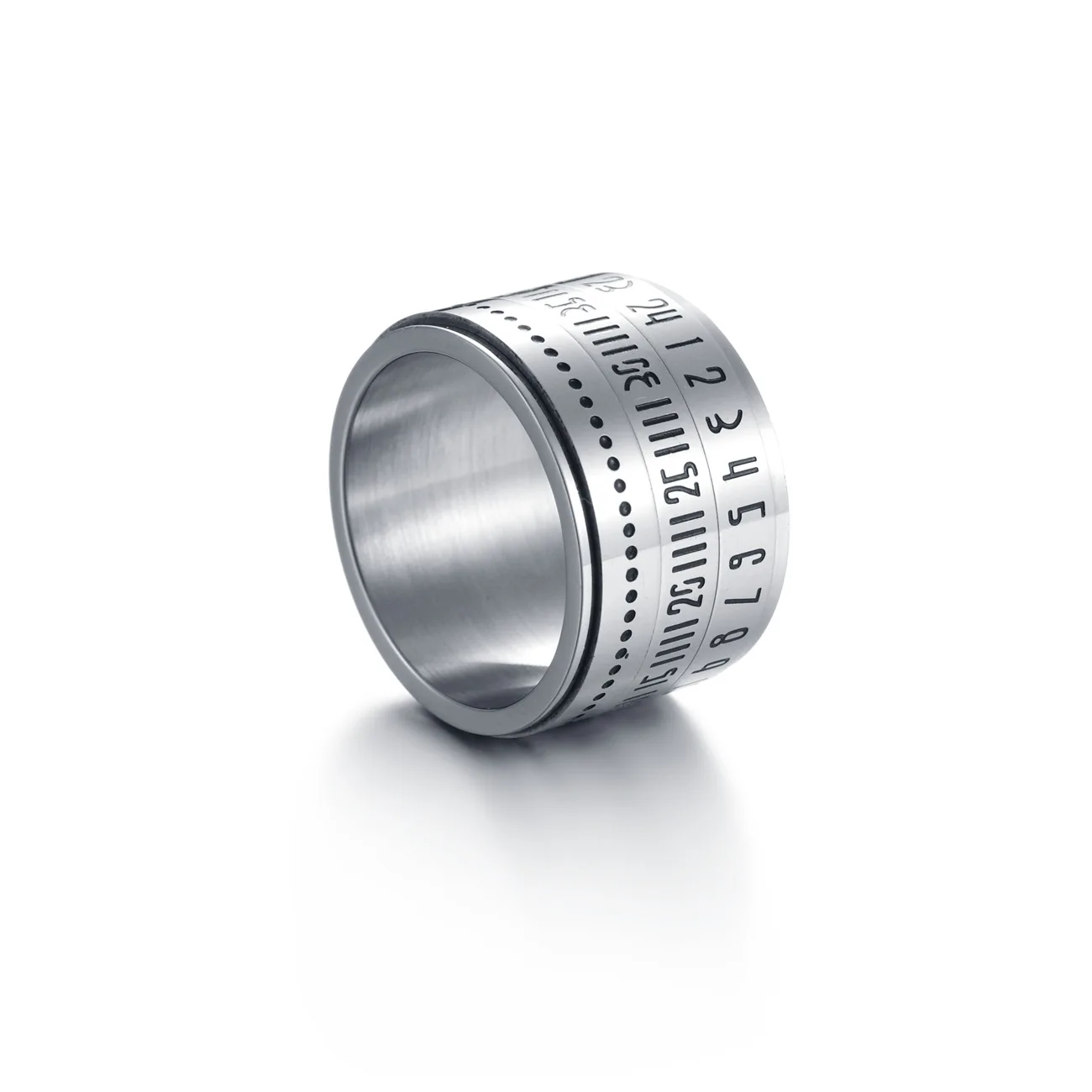 

Innovative New Products Titanium Steel Arabic Numerals Fun Trend Rotatable Ring Personality Trendy Male Rotating Ring Bracelet