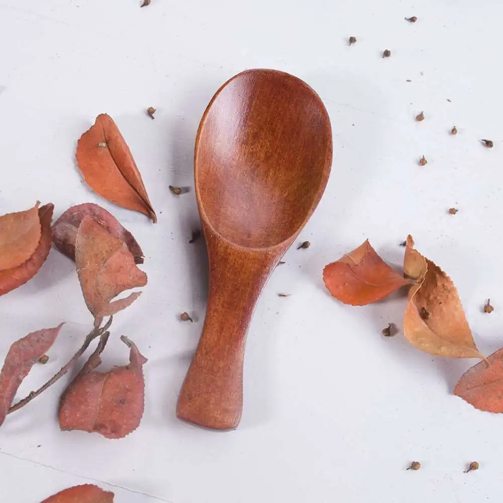 

20pcs Small Wooden Spoon Ice Cream Salt Spoons Honey Coffee Tea Sugar Salt