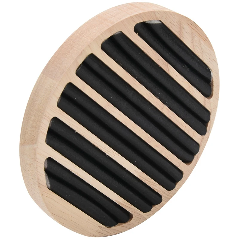 

1Pc Rings Display Tray Wooden Round Holder Showing Plate with Finger Type 24 Ring Display Stand Wooden Jewelry Ring