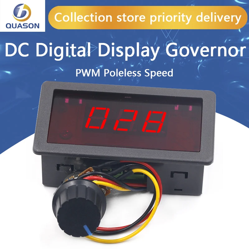 

Регулятор DC Цифровой Дисплей 12V24V редуктор двигателя высокого Мощность переключатель скорости регулирование PWM бесполярная скорость регул...