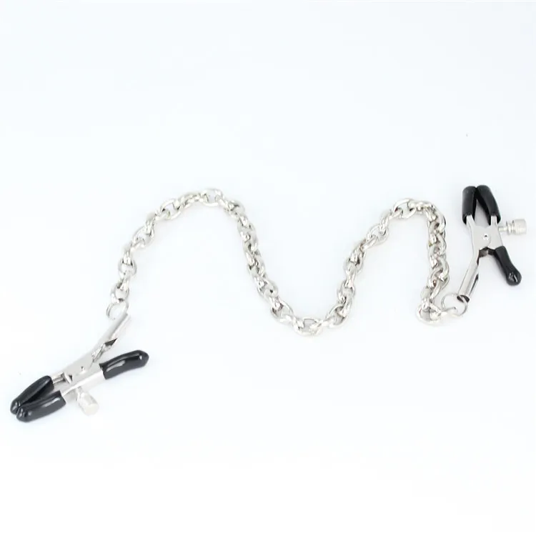Классический металлический зажим для сосков с железной цепочкой двойные зажимы