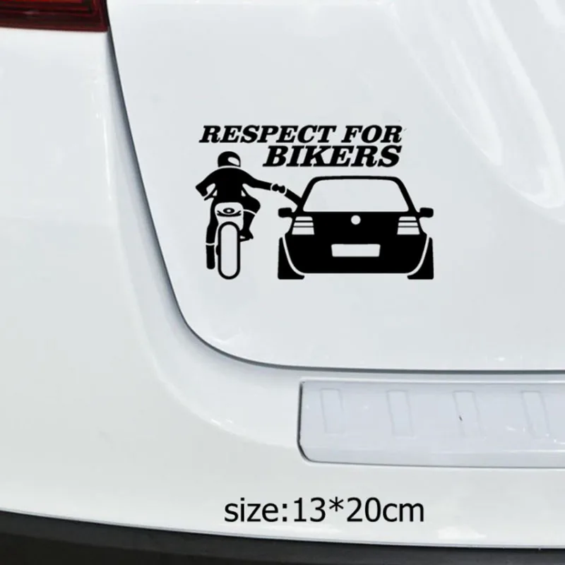 

Respect For Bikers Car Stickers Funny Auto Sticker Decals