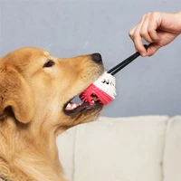 2021 high quality rubber puppy chew toy pet supplies dog teeth cleaning tool interactive kong dog toy rubber dog toothbrush toy