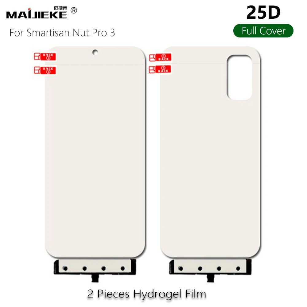 

1 Set Front+Back Soft Hydrogel Film For Smartisan Nut Pro 3 Full Cover Screen Protector nano Protective film+Fix Tools Not Glass