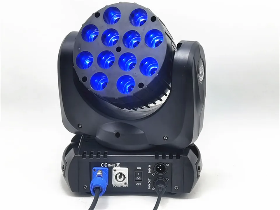 Testa mobile A светодиодный 12x12 w rgbw 4 в 1 цвет с avanzate 9/16 canali dmx dj della Дискотека вечеринки