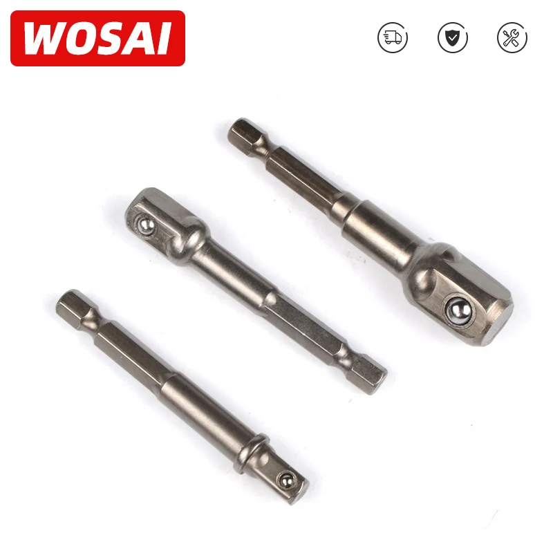 WOSAI 3 шт./компл. хром ванадиевая сталь Сталь гнездо адаптера шестигранным