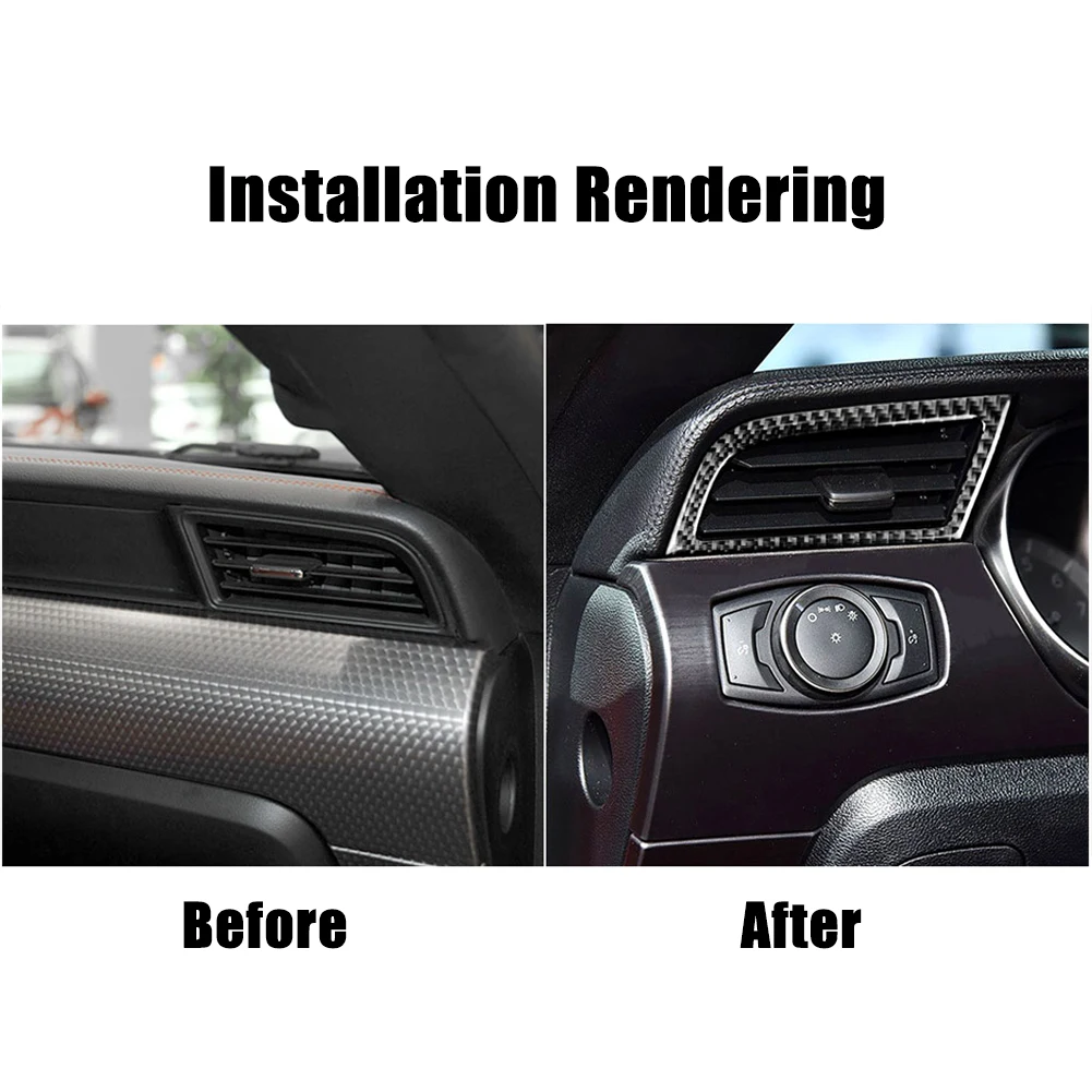 Углеродное волокно AC Розетка для Форд Мустанг авто Стайлинг кондиционер