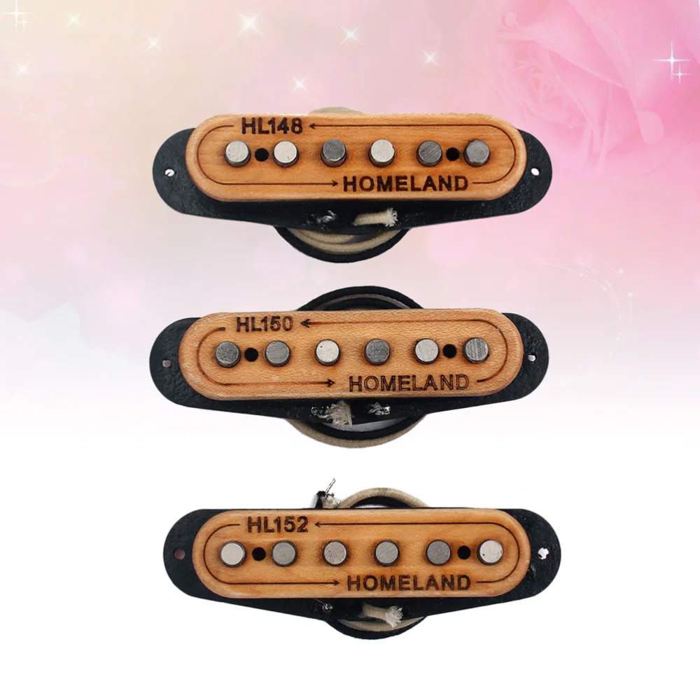 

3pcs Maple Wood Hand Wound Alnico Single Coil Pickups Standard SSS Neck Middle Bridge Pickup Set for ST Strat Stratocaster Elect