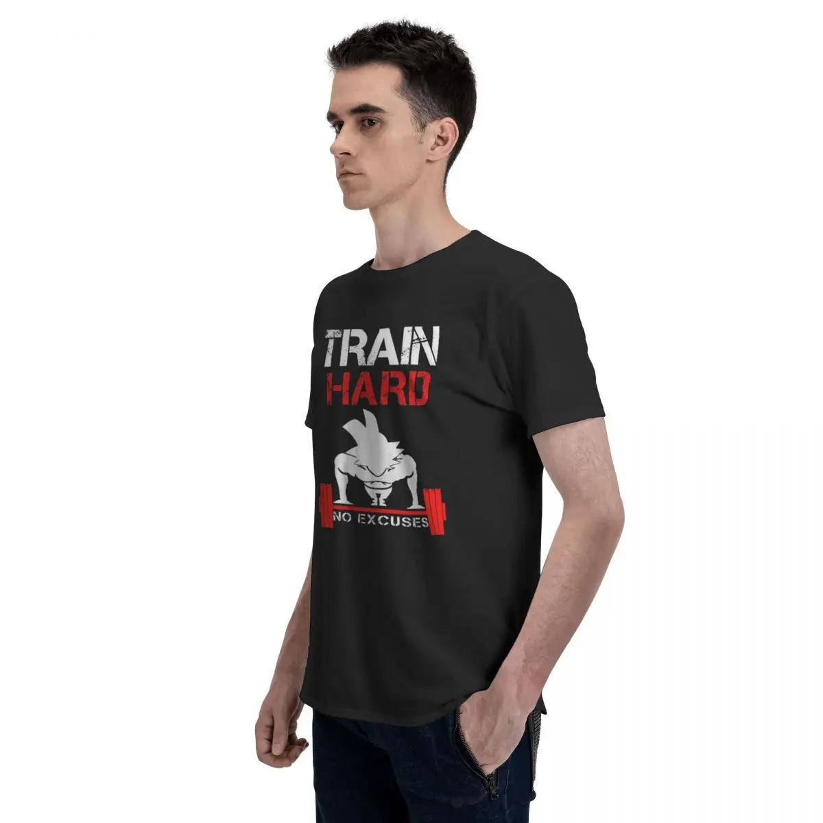 Футболка мужская из натурального хлопка с коротким рукавом и принтом Драконий