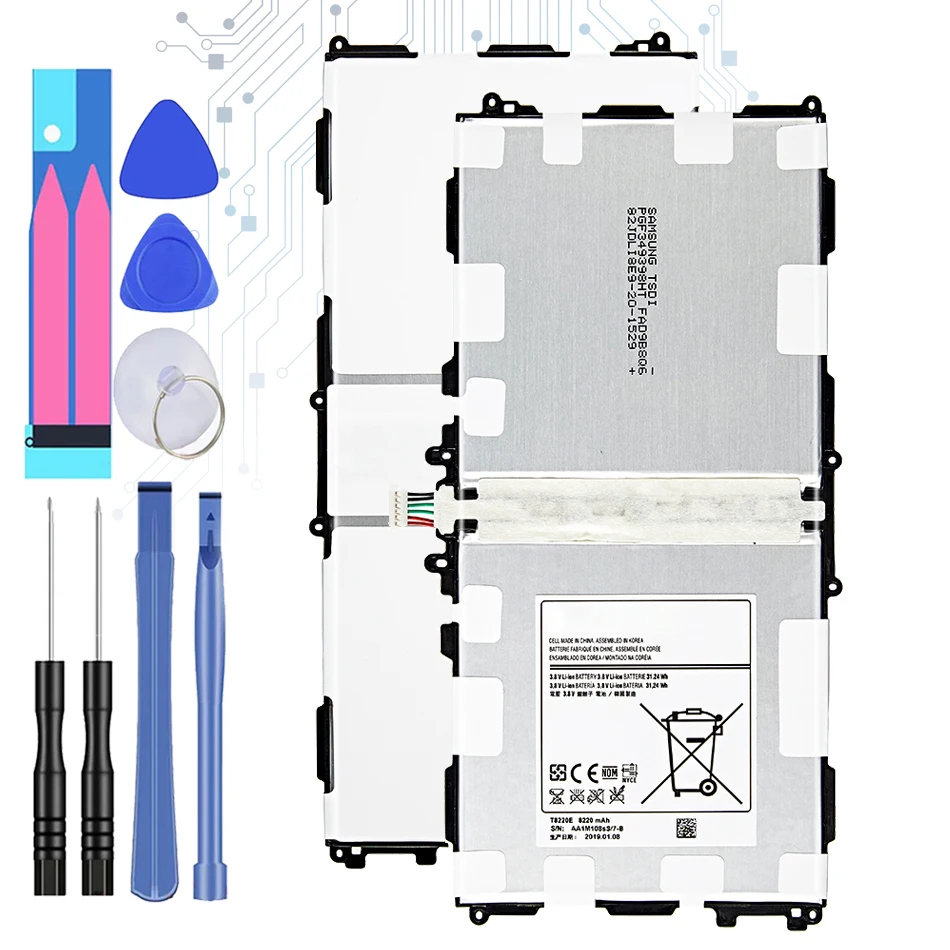 

Tablet Replacement Battery T8220E For Samsung Galaxy SM-P601 P600 T520 P601 P605 P607 Note 10.1 2014 Edition 8220mAh