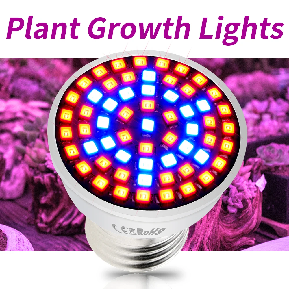 

Full Spectrum E27 Plant Lamp LED E14 Grow Light GU10 220V Fitolampy MR16 Phytolamp For Seedlings Bulb Greenhouse B22 LED Growth