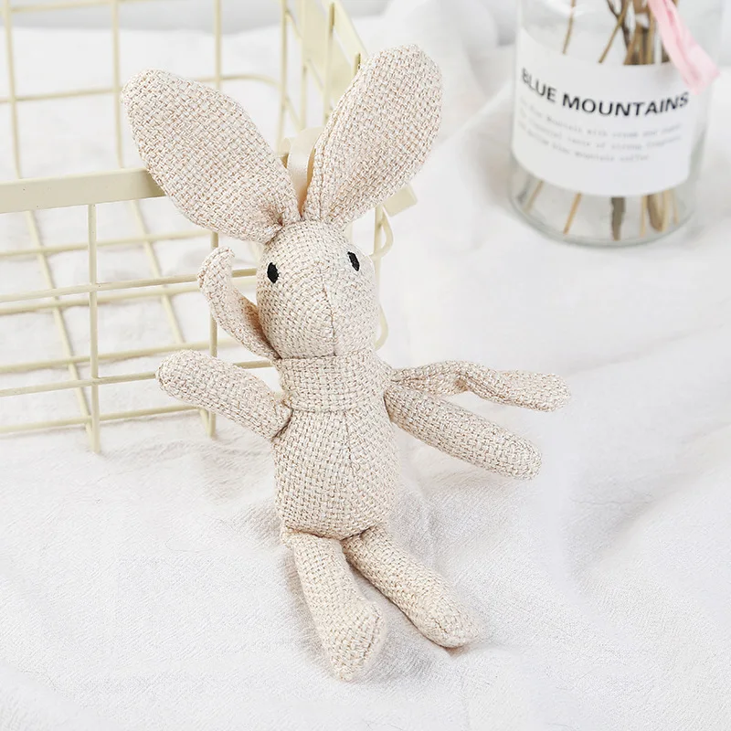Льняной длинный кролик ручной работы для новорожденных реквизит фотосъемки