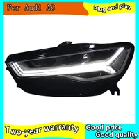 car styling for car styling head lamp for audi a6 led headlight 2012 2018 a6l c7 headlights led drl headlight assembly