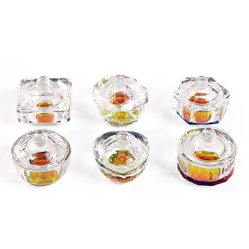 1 шт. акриловая жидкая пудра для дизайна ногтей чаша посуды Dappen стеклянная