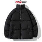 Парка LAPPSTER мужскаяженская зимняя однотонная, теплая пуховая куртка с воротником-стойкой, плотное черное модное пузырьковое пальто в корейском стиле, 2022