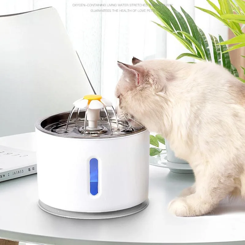 

Кота собаки любимчика фонтан воды автоматический кошка подачи воды собака диспенсер для воды/светодиодный уровня воды Дисплей товаров для ...