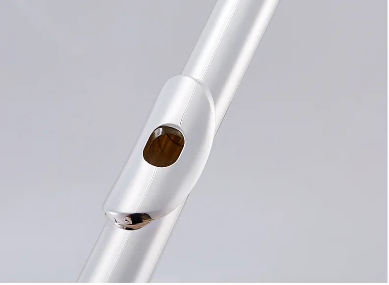 Флейта для студентов маленькое колено с 16 отверстиями отверстий серебристый