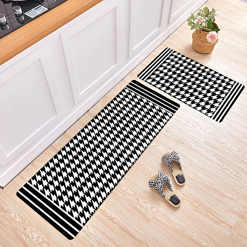 Modern Kitchen 3D Printed Mat Home Living Room Anti-slip Rugs Bath Hallway Floormat Cartoon Cat Dog Style Decoration Floor Mats