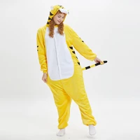 women cartoon pajama animal tiger suit onesie sleepwear flannel soft one piece homewear party costume