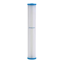 2 12 x 20 inch whole house pleated replacement water filter cartridges 20 micron dirt sediment filtration
