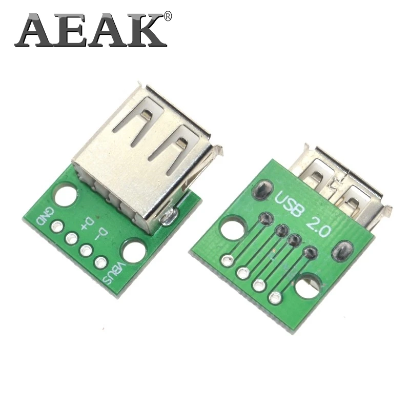 10 шт. плата адаптер AEAK с USB 2 0 на 4P DIP Switch|10 pcs|female femalefemale to female |