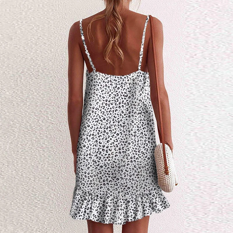 Женское пляжное мини-платье с цветочным принтом свободное Повседневное платье