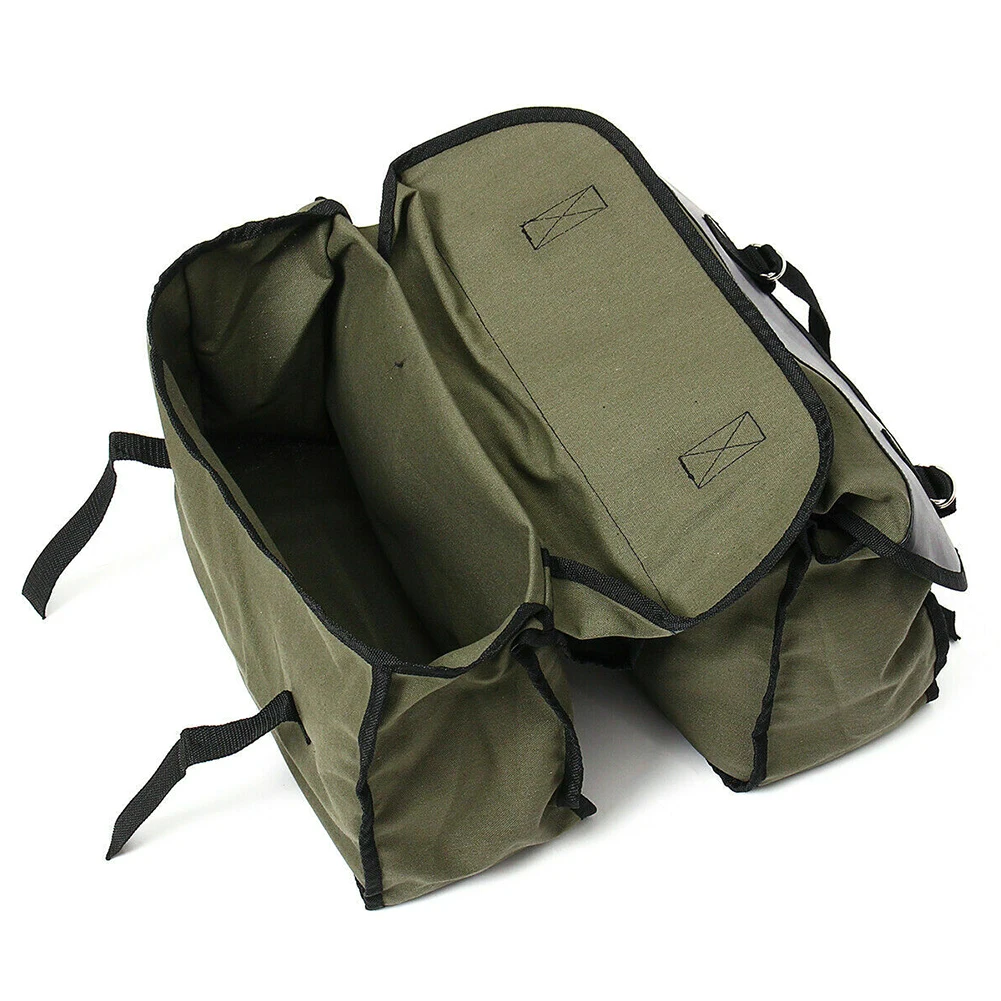 

Motorcycle Rear Back Pack High Quality Motorbike Cycling Saddle Bag Saddlebags Equine Back Pack Canvas Luggage Vintage Bag
