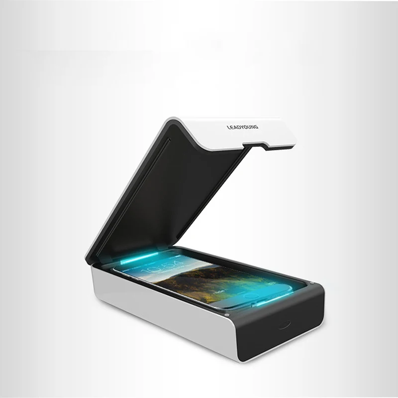 Двойная УФ лампа стерилизатор для телефона с USB зарядкой многофункциональная