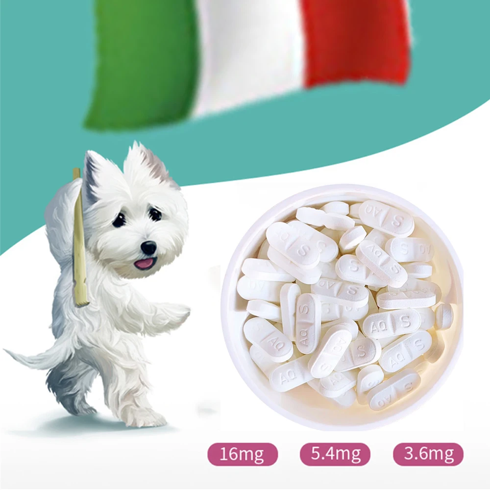 Pastilla sin botella para perros con picaz&oacute;n DE LA PIEL al&eacute;rgica, pastillas de 16MG/5,4 mg/3,6 mg, 2 unidades-0
