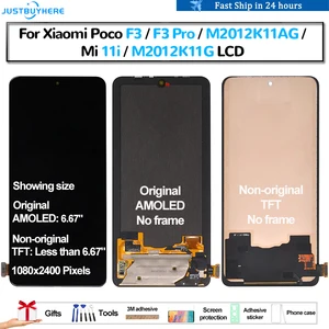 Original AMOLED For Xiaomi Poco F3 F3 Pro For Xiaomi Mi 11i Pantalla
lcd Display Touch Panel Screen Digitizer Assembly TFT Parts