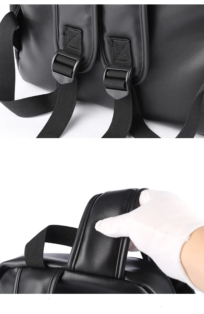 Мужской кожаный рюкзак с usb-зарядкой, противоугонная сумка, рюкзак Mochila, большой школьный рюкзак для мальчика, дорожная сумка, школьный рюкзак, черный рюкзак