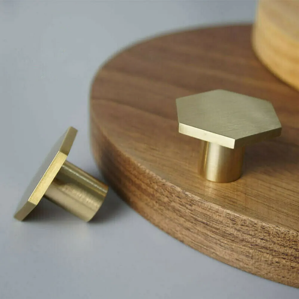 

4pcs Brass Cabinet Knobs Pull Handle Pure Copper Decorative for Kitchen Cabinet Drawer Knobs Handles Cupboard Door Pulls