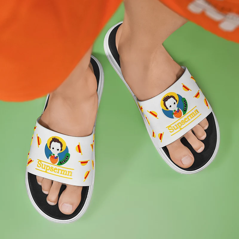 

Summer New Style Indoor Soft-Soled Slippers, Household Beach Shoes, Couples Non-Slip Animation Casual Flat Sandals And Slippers