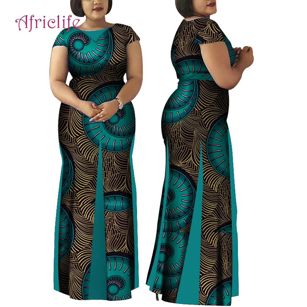 Женское Африканское платье с юбкой годе из чистого хлопка|Женские платья| |