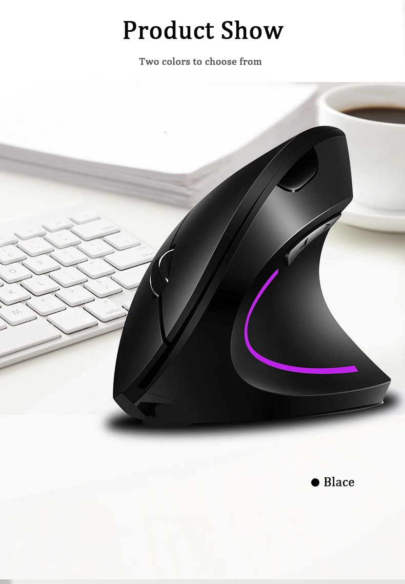 CHUYI беспроводная эргономичная Вертикальная мышь 1600 dpi Оптическая USB компьютерная игровая мышь для ноутбука мышь с ковриком для мыши для геймера ПК
