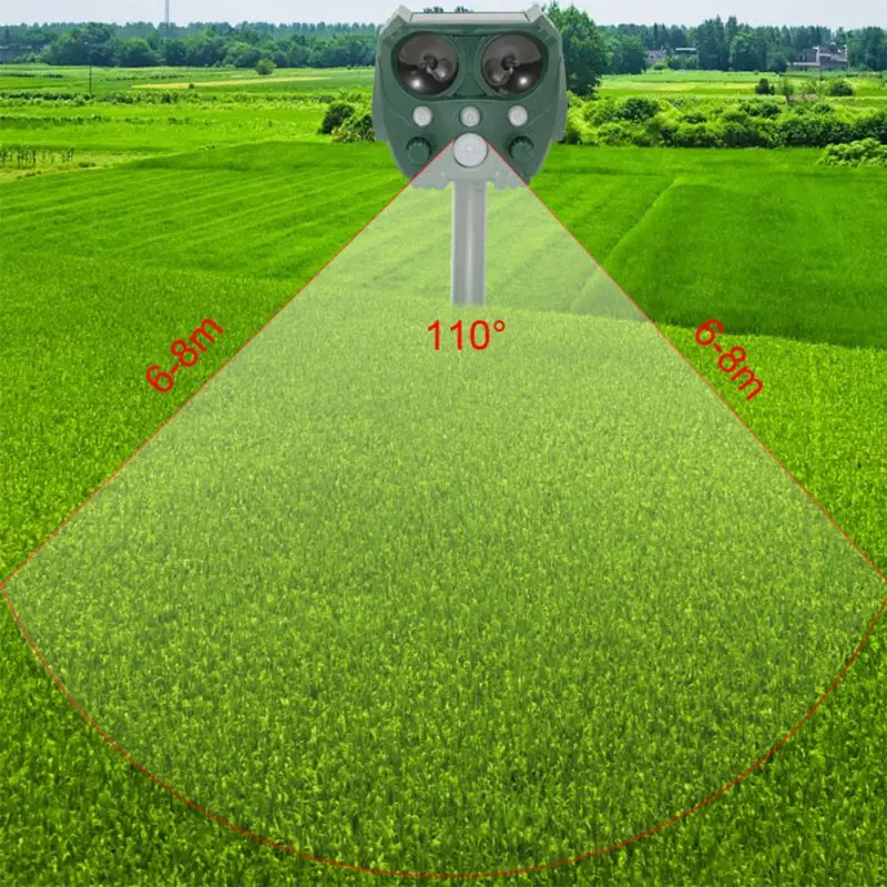 Водонепроницаемый движения Сенсор ультразвуковой отпугиватель животных на