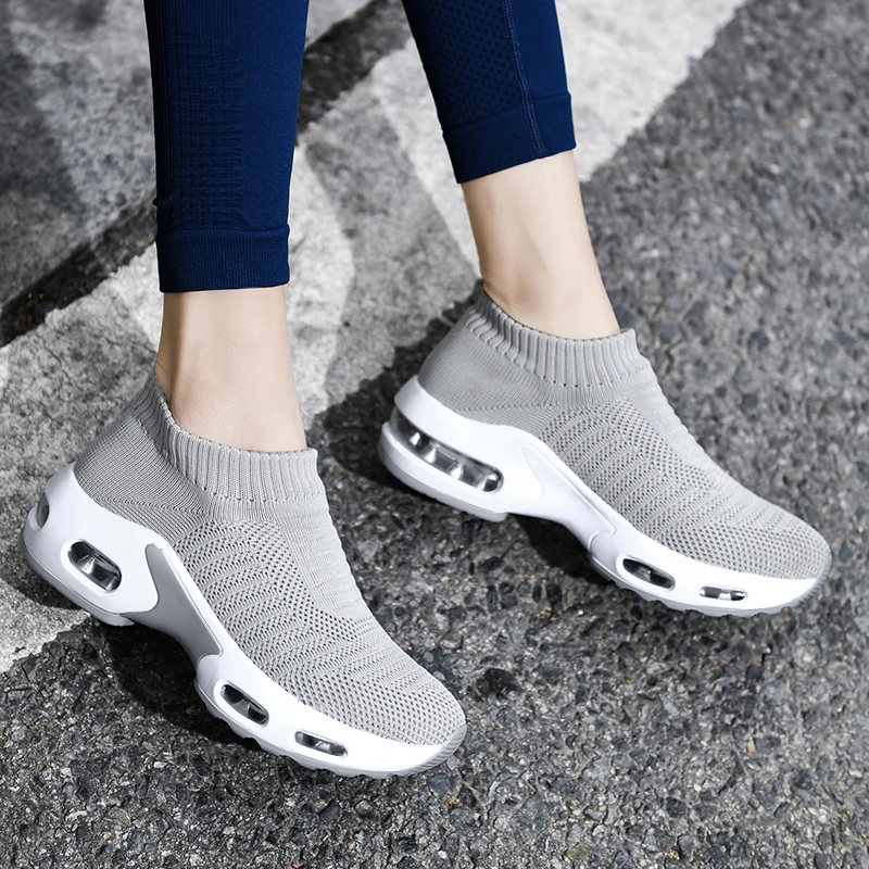 New Women's Sports Shoes Mesh Sock Sneakers Lightweight Running Shoes Outdoor Comfortable Breathable Air Sole
