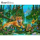 Evershine  Алмазная живопись тигр кустарный  декор для дома Алмазная вышивка животные древо картина стразами полная площадь мозаика вышивка крестиком искусство стены