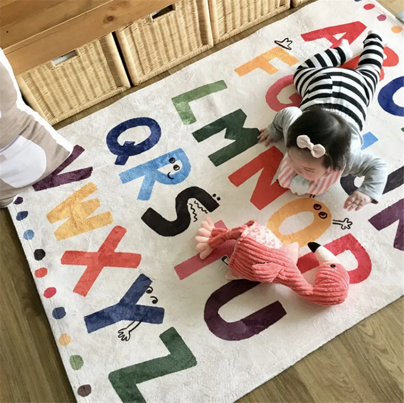 

Colorful English Letters Play Mat INS Baby Climbing Carpet Floor Mats Kids Mats Game Playing Mats Home Room Decor Nordic Style