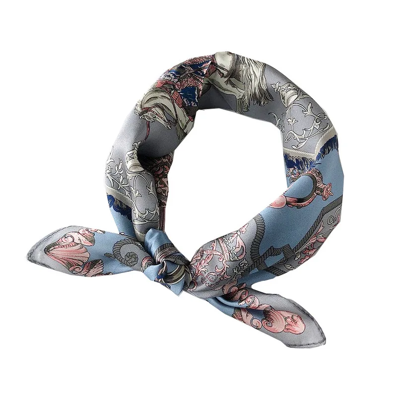 

2020 Women Scarf 100% Real Silk Scarves For Fashion Ladies Foulard Pashmina Shawls And Wraps Soft Bandana Hijab Poncho 53*53cm