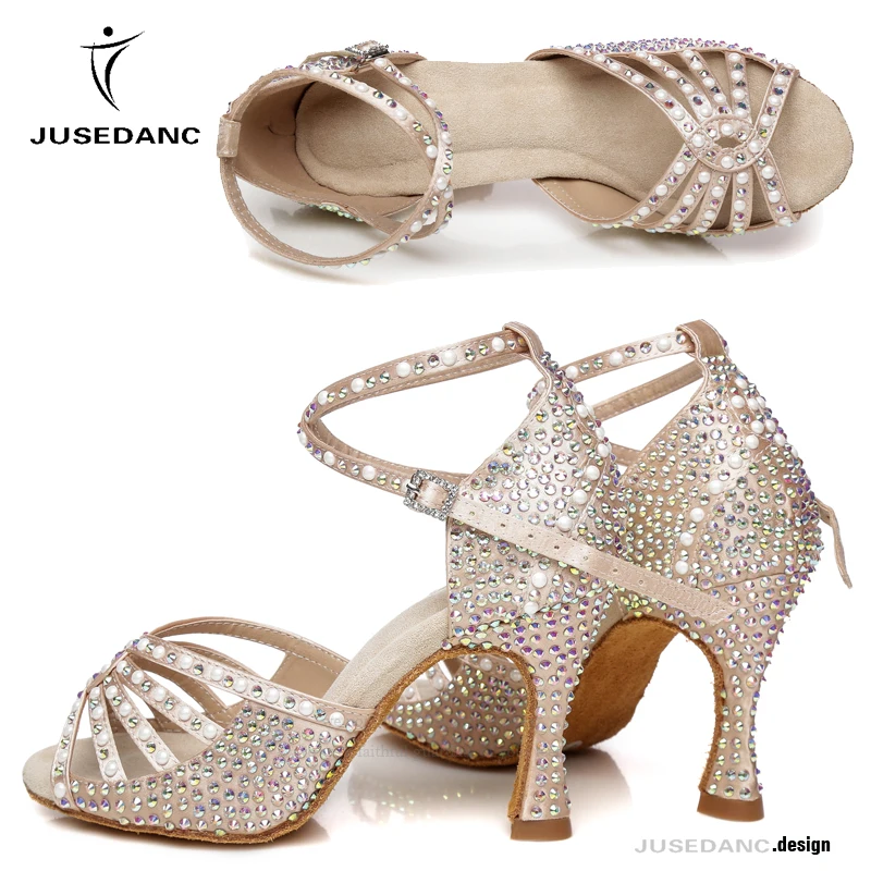 Туфли женские для латинских танцев Обувь бальных обувь сальсы черно-белая кожа